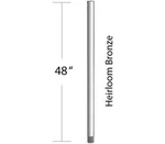 48 Inch Downrod For Ceiling Fan, Heirloom Bronze. Fixed Price $45.00.