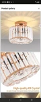 Buxvrcs Crystal Ceiling Light Fixture Semi Flush Mount Modern Chandelier Gold. Fixed Price $25.00.