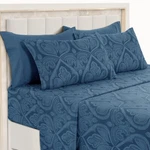 Deep Pocket 6 Piece Bed Sheet Set 1800 Series Microfiber Comfort Paisley Sheets. Fixed Price $23.75.