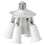 Sixzoonm 5 In 1 Light Socket Splitter Adapter, E26 E27 Small, White1-5. Fixed Price $15.99.