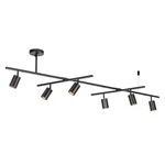 Globe Electric 64 Inch Matte Black 6 Light Track Lighting Fixture Dimmable. Fixed Price $102.69.