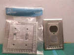 Brainerd Brushed Satin Pewter Double Switch Wall Plate With Outlet. Fixed Price $16.99.
