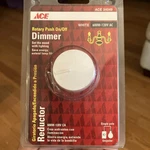 Ace Hardware Dimmer Light Switch On/off 600 Watts #34049 Single Pole New In Pack. Fixed Price $7.66.