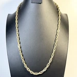 Vintage Sarah Coventry Goldtone Necklace Twisted Cable Chain Large Ovals Signed. Fixed Price $14.99.