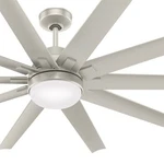 Hunter Fan 72 Inch Contemporary Matte Nickel Outdoor Ceiling With Light Kit. Fixed Price $250.99.
