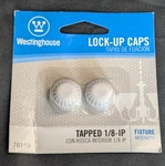 Westinghouse 70158 2pk White Lock-up Caps Tapped 1/8 Ip New Pack. Fixed Price $7.49.