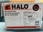 Box Of 12 - Halo 301sn Open Recessed 6 Inch Trim Ring Nickel New Cooper Lighting. Fixed Price $45.00.