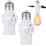 Sevici Light Socket To Plug Adapter, E26/e27 1.47"w X 3.78"h, White. Fixed Price $16.99.