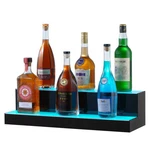 Led Lighted Liquor Bottle Display, 2 Tiers 24 Inch Commercial Illuminated Home B. Fixed Price $82.73.