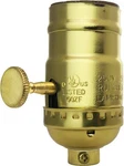 Royal Designs 3 Way Lamp Socket Incandescent, Led Bulb Metal Knob Polished Brass. Fixed Price $88.95.