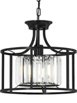 Baunoisk 13.4" Light Pendant Black Modern K9 Crystal Chandelier Ceiling Fixture. Fixed Price $119.11.