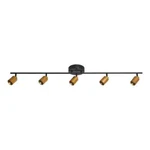 4 Ft. Black And Brass Modern Led Track Light Fixed Rail Rotating Heads 3000k. Fixed Price $148.28.