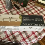 Hampton Bay 3-light Track Fixture Brushed Nickel Finish 21129-002 (open Box). Fixed Price $32.99.