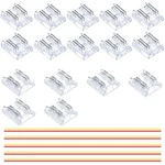 Goming 10mm/0.39in Cct Cob Led Strip Connector Kit 10mm, Transparent. Fixed Price $14.43.