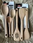Oxo Good Grips 6 Piece Kitchen Wooden Utensil Set - Large Comfortable Handle. Fixed Price $38.99.
