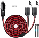 Dc 12v/24v 1 To 2 Car Cigarette Lighter Splitter Power Charger Adapter, 6.6ft/79. Fixed Price $14.70.