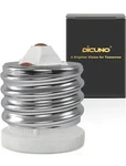 Dicuno E39 To E26 Socket Converter, Ceramic Mogul Standard Medium E26.a14. Fixed Price $10.00.