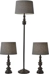 Adesso 1591-01 Classic Set Containing Matching Floor 16" X 60", Black. Fixed Price $211.84.