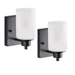 Youroke 2-pack 1-light Farmhouse Bathroom Vanity Wall Light Fixture, White Glass. Fixed Price $96.81.