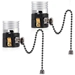 Kingdder 2 Pack Way Lamp Socket Replacement Incandescent Holder Black. Fixed Price $13.14.
