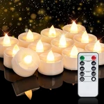 Homemory 12pcs Flameless Led Tea Lights With Remote & Timer, 400+hours Realistic. Fixed Price $23.75.