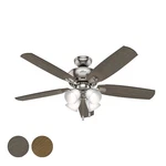 Hunter Fan 52 In Brushed Nickel Finish Ceiling With Four Dimmable Led Lights. Fixed Price $92.99.