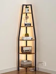 Furnulem 5 Tier Corner Shelf With Led Light, 67.2 Tall Standing For. Fixed Price $66.29.
