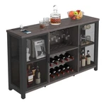 Vevor Industrial Bar Cabinet Wine Table With Rack For Liquor & Glasses. Fixed Price $185.99.