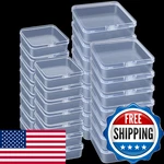 Tuanse 30 Pcs Clear Plastic Beads Storage Containers Lids Multiple Sizes. Fixed Price $28.38.