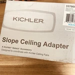 Kichler 60-degree Sloped Roof Ceiling Fan Adapter, 337005 Sbk - Satin Black. Fixed Price $35.95.