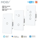 Moes Wifi Smart Wall Light Switch No Neutral/n+l Wirings Timer Alexa Google App. Fixed Price $17.09.