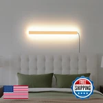 Keluoly Modern Plug In Wall Sconces, 23.6 Inch Frosted Gold Led Long Lights. Fixed Price $83.69.