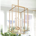 Ksana Antique Gold Chandelier, 4-light Modern Linear Chandeliers, Pendant.... Fixed Price $100.99.