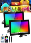 T-sun Rgb Flood Lights Outdoor, 600w Equivalent Color Changing Landscape Led .... Fixed Price $93.98.