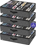 Under Bed Shoe Storage Organizer For Closet, 4 Pack Fit 12x4 Pairs, Underbed Sol. Fixed Price $67.50.
