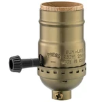 Antique Brass E26 Socket Replacement - Turn Knob Light Switch Kit For Table &.... Fixed Price $11.95.