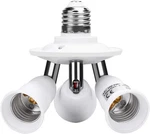 Electop E26 E27 Adjustable Socket Splitter,3 In 1 White Bulb. Fixed Price $21.44.