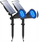 T-sunus Blue Solar Spotlights, Ip65 Waterproof 4 Led Lights,. Fixed Price $49.30.