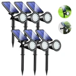 Kev 800 Lumens Solar Spot Lights, 18 Led Outdoor Flood Lights With 2 Modes & .... Fixed Price $127.69.