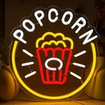 Popcorn Neon Sign, Usb Powered Dimmable Led Light Home Theater Decor, Fo.... Fixed Price $42.11.