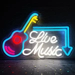 Keello Live Music Neon Sign Led Wall Decor Man Cave Light Up Signs. Fixed Price $59.91.