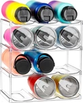 Larger Compartment - Stackable Water Bottle Organizer 4 Tier Hold 12, Clear. Fixed Price $28.22.