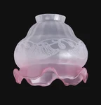 B&p Lamp Ruby Tint Art Nouveau Etched Fixture Shade. Fixed Price $65.60.