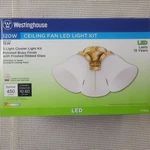 Westinghouse 77848 Antique Brass 3-light Led Cluster Ceiling Fan Light Kit. Fixed Price $34.99.
