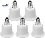 5-pack E12 To E26 Adapter, Chandelier Light Socket, Candelabra Medium Soc. Fixed Price $19.86.