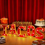Tacos 6.3" Light Up Letters Sign Party Decorations Battery Powered Marquee Li.... Fixed Price $42.19.