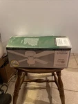 42 Ceiling Fan 4 Blade Littleton Hampton Bay W School House Light Kit. Fixed Price $72.00.