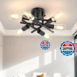 Phaosio 6-light Semi Flush Mount Ceiling Light Fixture, Modern Black Sputnik Cha. Fixed Price $43.03.