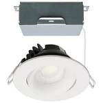 12w Led 3.5" Downlight Gimbaled Cct Selectable Remote Driver 120v - Round/white. Fixed Price $34.95.