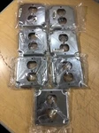 Lot Of 7 - Orbit 4402 4 Inch Square Industrial Cover Duplex Receptacle (5905). Fixed Price $22.89.